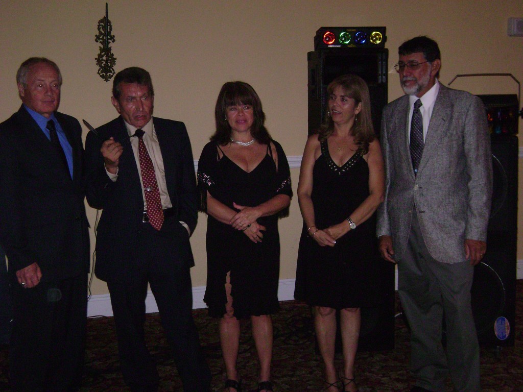 L to R Ron Bryson; Treasurer(USA), Lionel Roman; President(PR), Blanca Mireya Kaiser; Director (Colombia), Connie Giraldo-Silver; Vice President (Colombia) and Herman Santa; Secretary (PR)